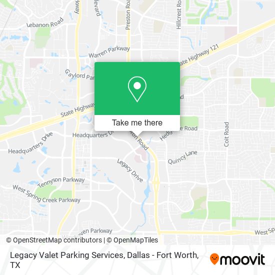 Legacy Valet Parking Services map