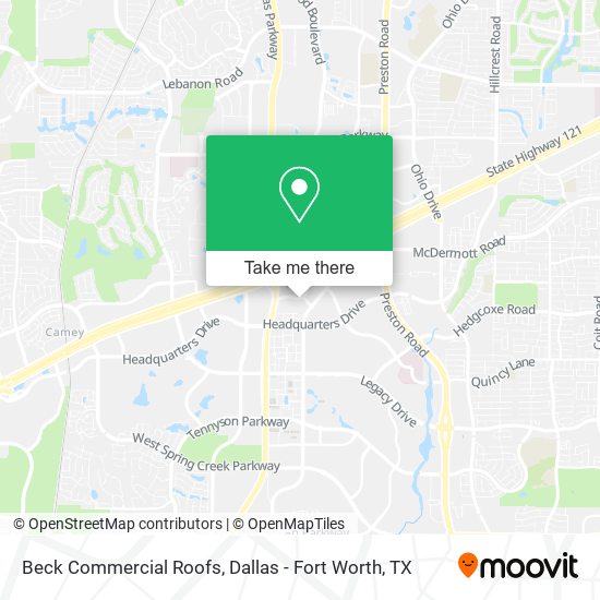 Beck Commercial Roofs map