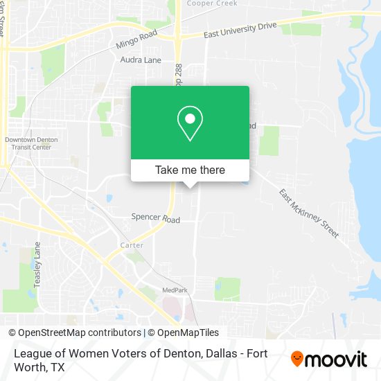 League of Women Voters of Denton map