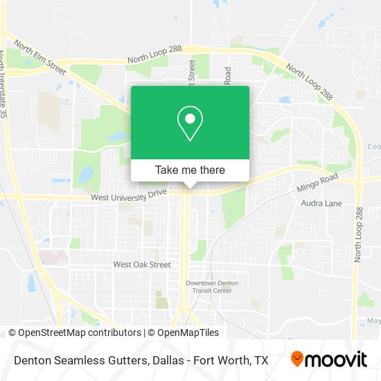 Denton Seamless Gutters map