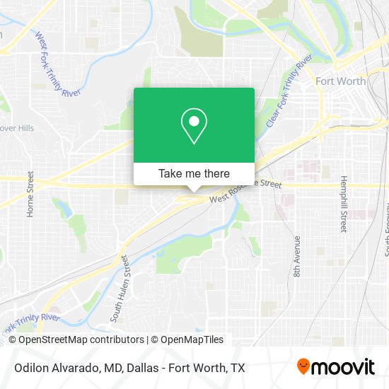 Odilon Alvarado, MD map
