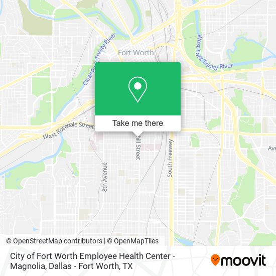 Mapa de City of Fort Worth Employee Health Center - Magnolia