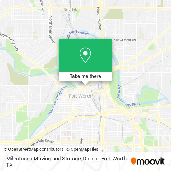 Milestones Moving and Storage map