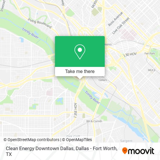 Clean Energy Downtown Dallas map