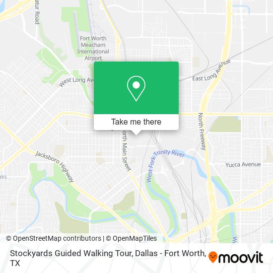 Mapa de Stockyards Guided Walking Tour