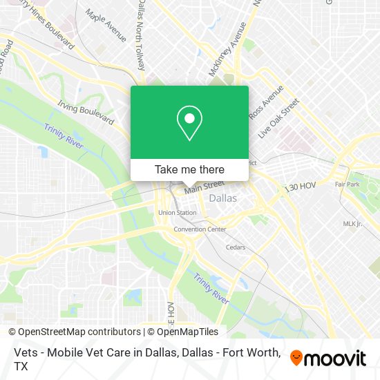 Vets - Mobile Vet Care in Dallas map