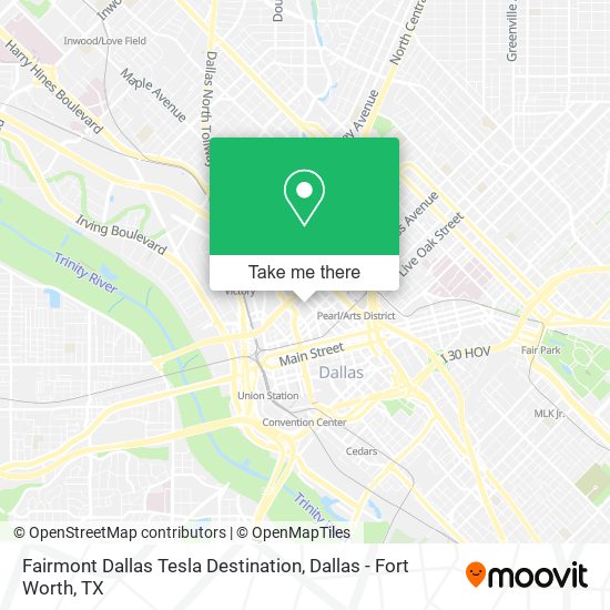 Mapa de Fairmont Dallas Tesla Destination