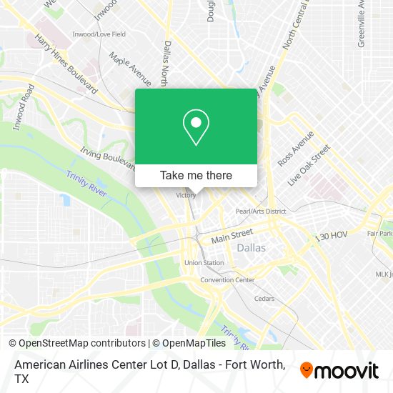 Mapa de American Airlines Center Lot D