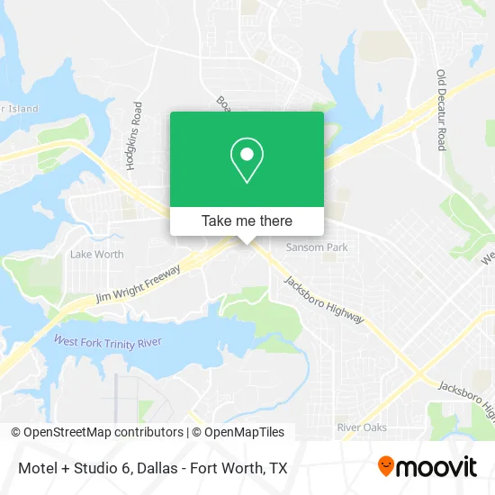 Motel + Studio 6 map