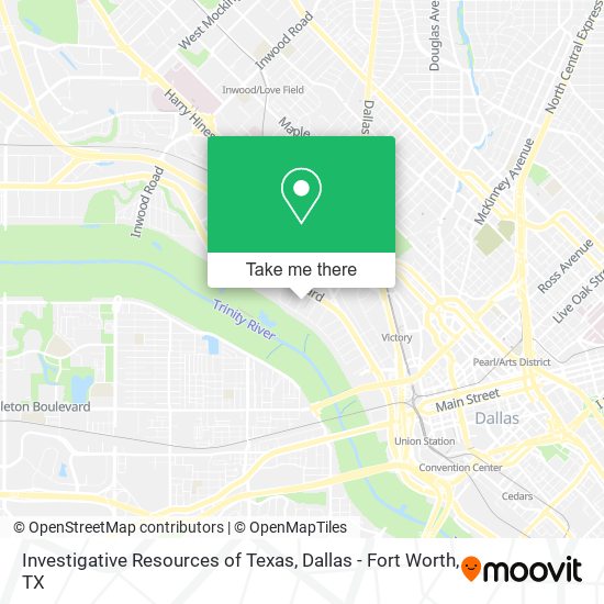Investigative Resources of Texas map