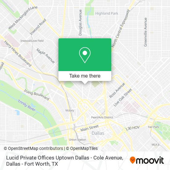 Lucid Private Offices Uptown Dallas - Cole Avenue map