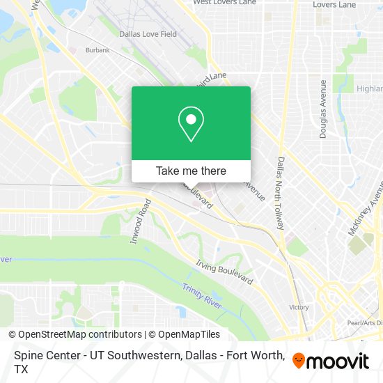 Spine Center - UT Southwestern map