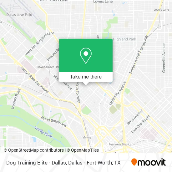 Dog Training Elite - Dallas map