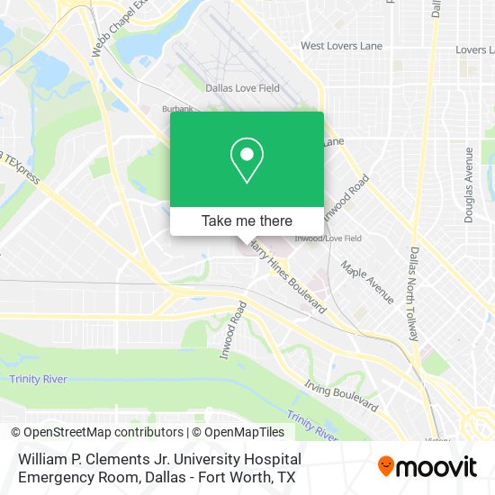 William P. Clements Jr. University Hospital Emergency Room map