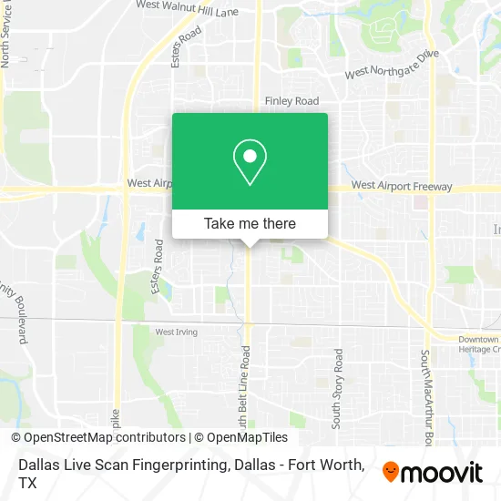 Dallas Live Scan Fingerprinting map