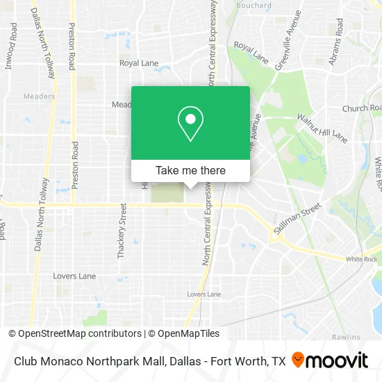 Club Monaco Northpark Mall map