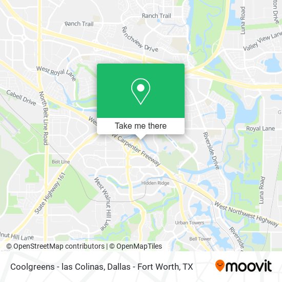Mapa de Coolgreens - las Colinas