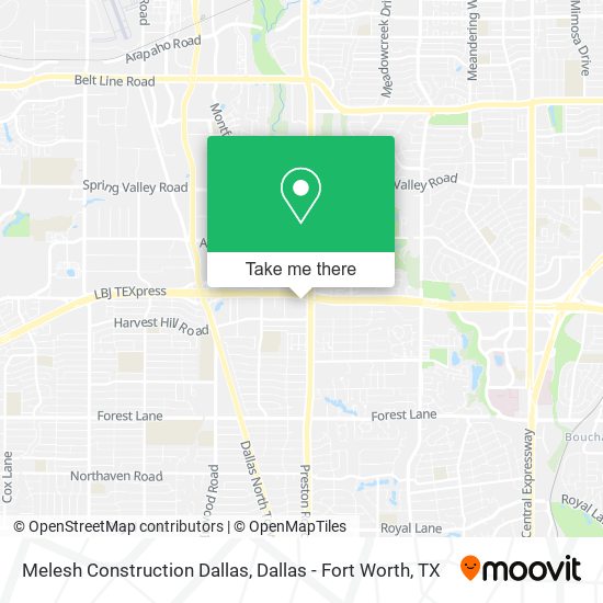 Melesh Construction Dallas map