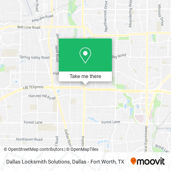 Mapa de Dallas Locksmith Solutions