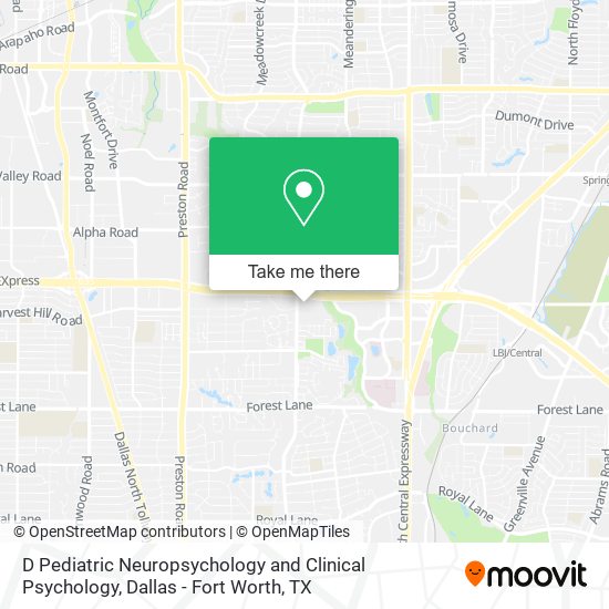 D Pediatric Neuropsychology and Clinical Psychology map