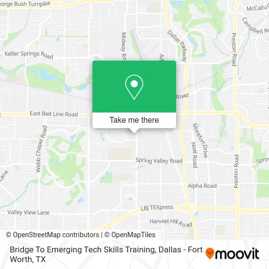 Bridge To Emerging Tech Skills Training map