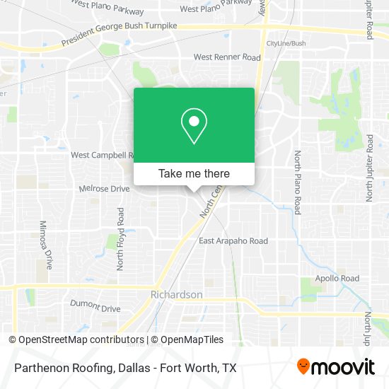 Parthenon Roofing map
