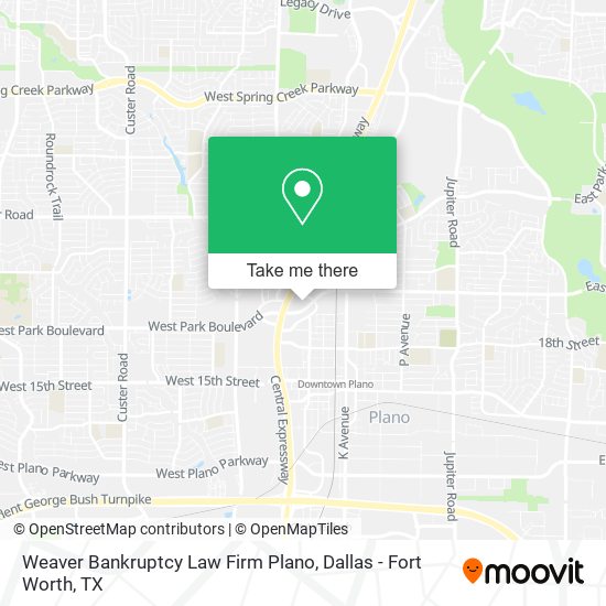 Weaver Bankruptcy Law Firm Plano map