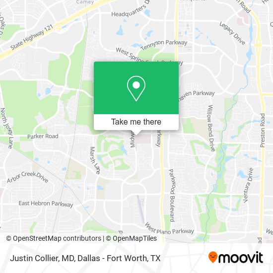 Mapa de Justin Collier, MD