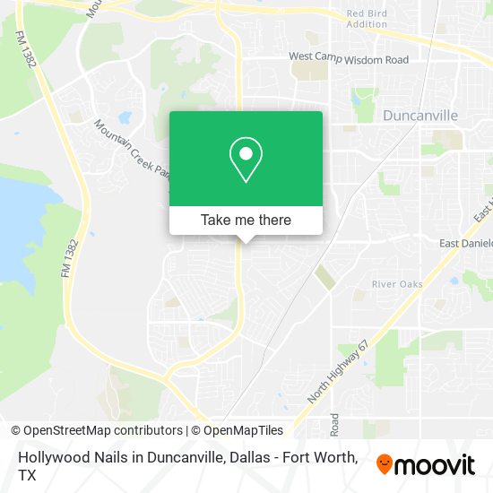 Mapa de Hollywood Nails in Duncanville