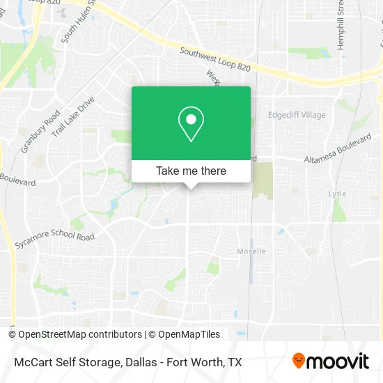 McCart Self Storage map