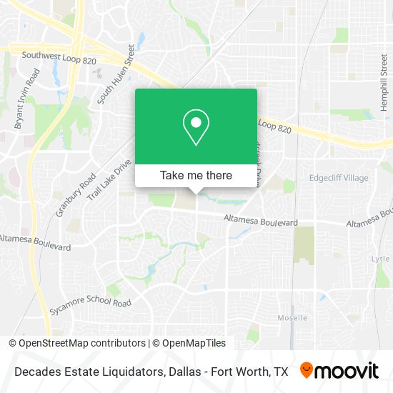 Decades Estate Liquidators map