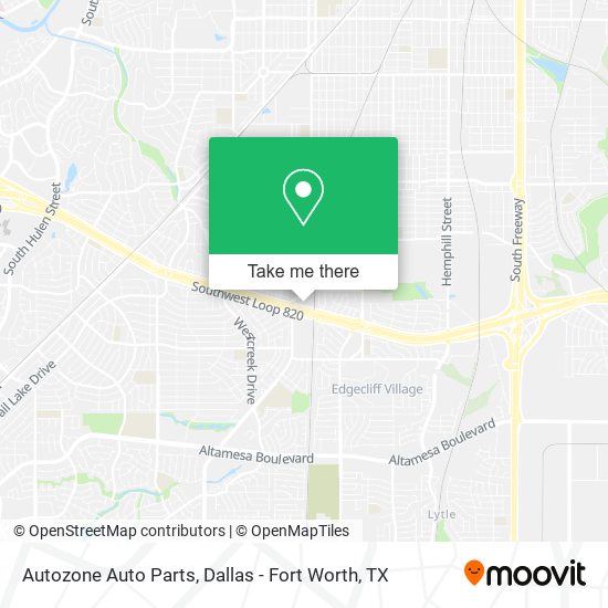 Autozone Auto Parts map