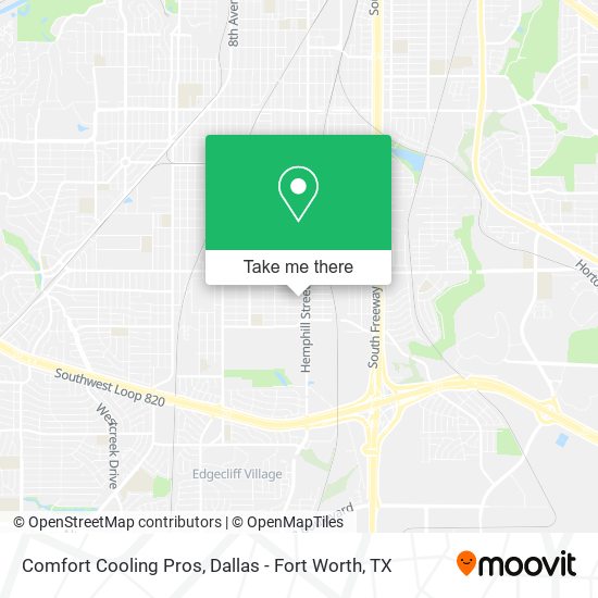 Comfort Cooling Pros map