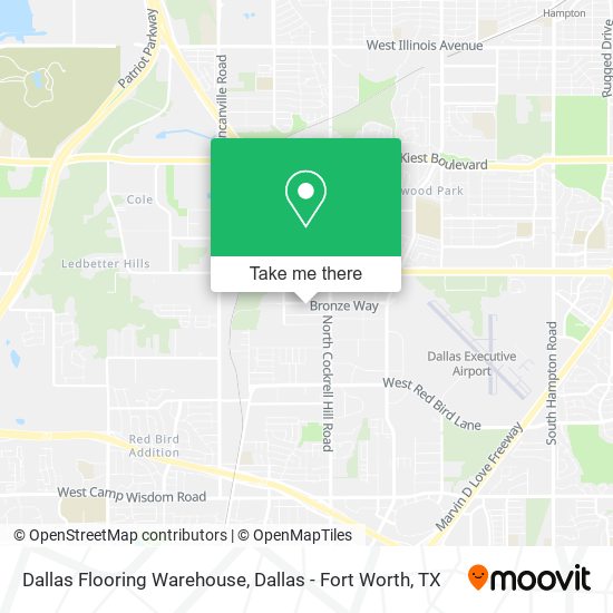 Dallas Flooring Warehouse map