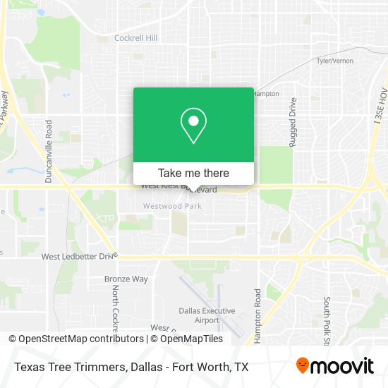 Texas Tree Trimmers map