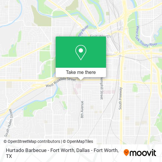 Mapa de Hurtado Barbecue - Fort Worth