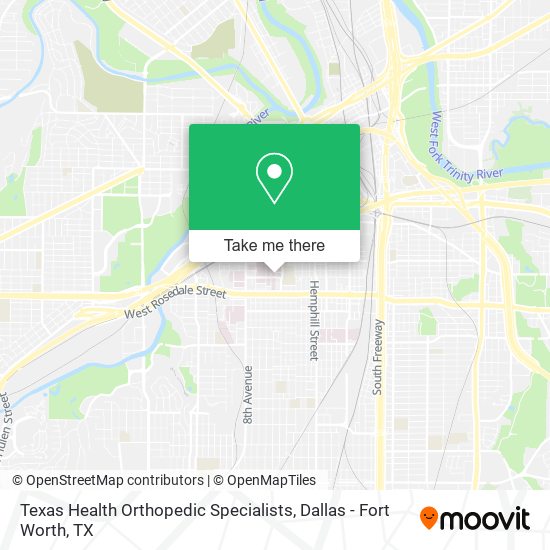 Texas Health Orthopedic Specialists map