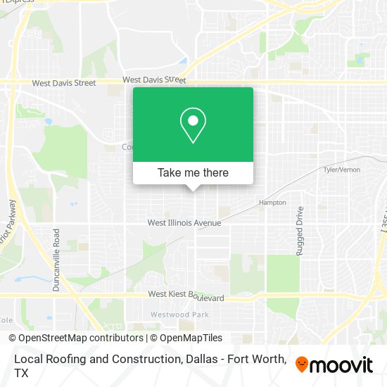 Local Roofing and Construction map