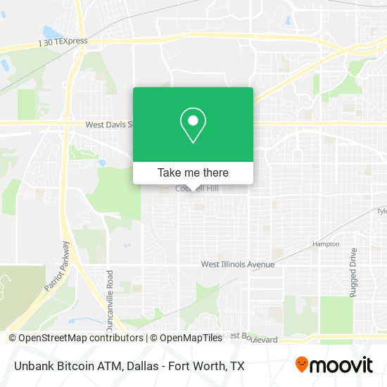 Unbank Bitcoin ATM map