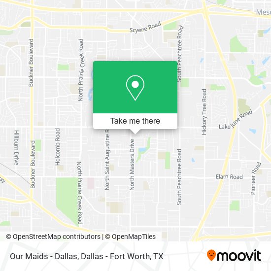 Our Maids - Dallas map
