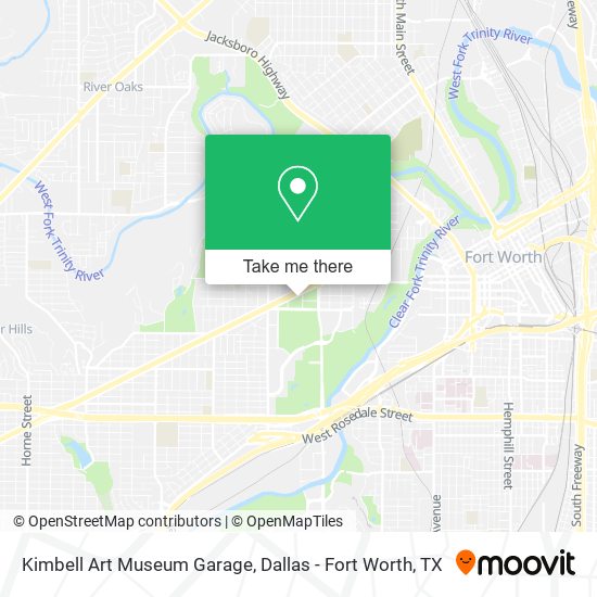 Mapa de Kimbell Art Museum Garage