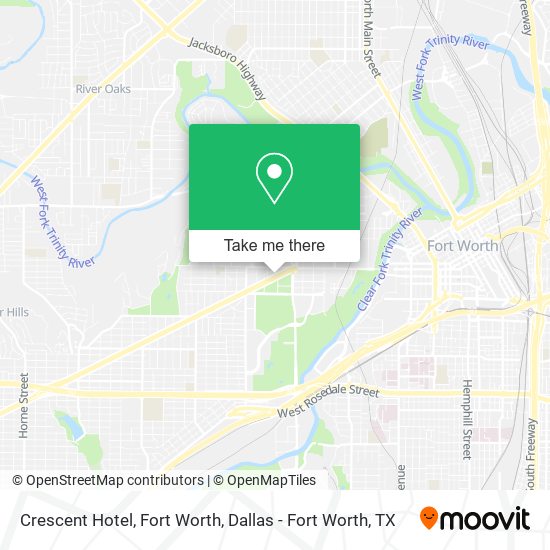 Mapa de Crescent Hotel, Fort Worth