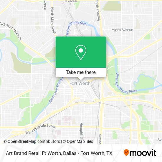 Art Brand Retail Ft Worth map