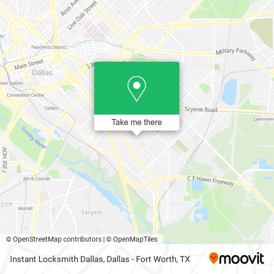 Instant Locksmith Dallas map