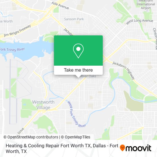 Heating & Cooling Repair Fort Worth TX map