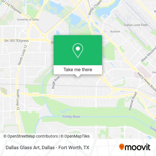 Mapa de Dallas Glass Art