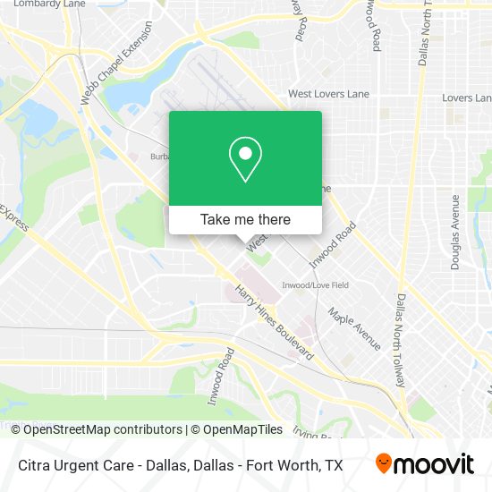 Mapa de Citra Urgent Care - Dallas