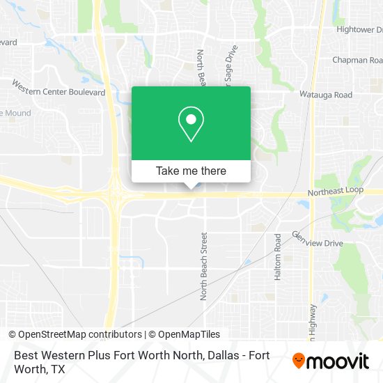 Best Western Plus Fort Worth North map