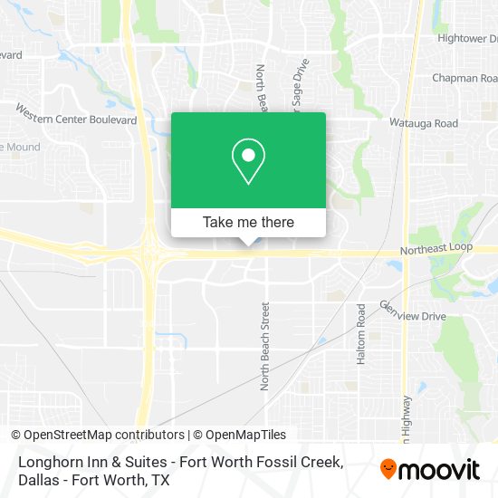 Longhorn Inn & Suites - Fort Worth Fossil Creek map