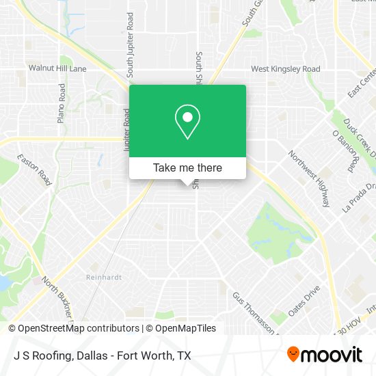 J S Roofing map